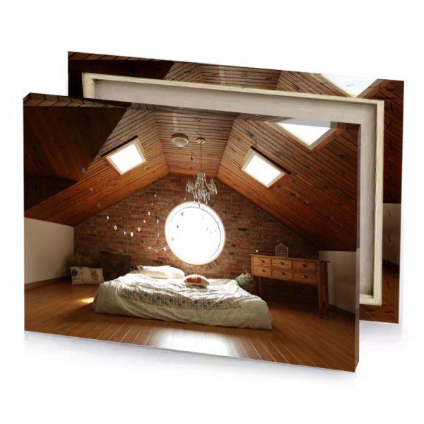 a bed in room saddle brown canvas - Image 4