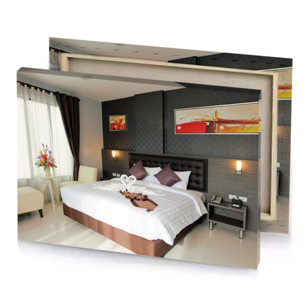 a bed with towel on it in room bistre canvas - Image 4
