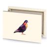a bird with colorful geometric pattern on it s back taupe canvas - Image 4