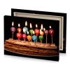 a birthday cake with candles on top peru canvas - Image 4
