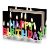 a birthday cake with candles on top radical red canvas - Image 4