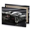 a black and white car with background linen canvas - Image 4