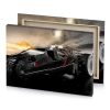 a black and white car with red stripe smoky canvas - Image 4