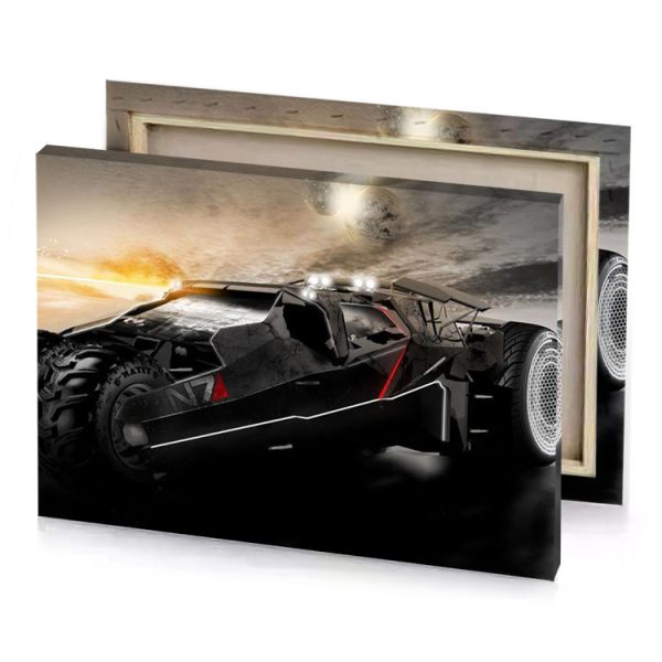 a black and white car with red stripe smoky canvas - Image 4