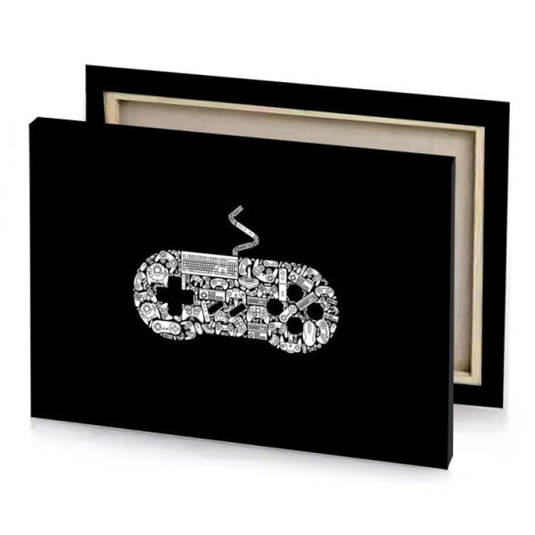 a black and white illustration of robot manatee canvas - Image 4