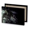 a black and white image of demon taupe canvas - Image 4