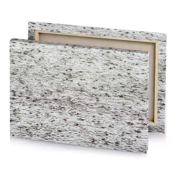 a black and white photo of rain silver canvas - Image 4