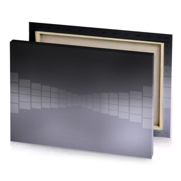 a black and white photo of wall light slate gray canvas - Image 4
