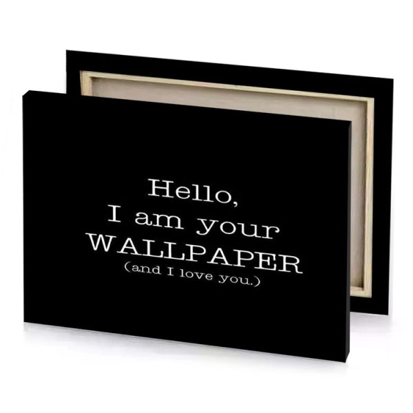 a black and white photo with the words hello i smoky canvas - Image 4