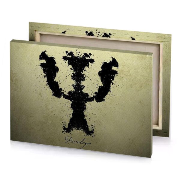a black and white silhouette of skull on beige background rosy brown canvas - Image 4