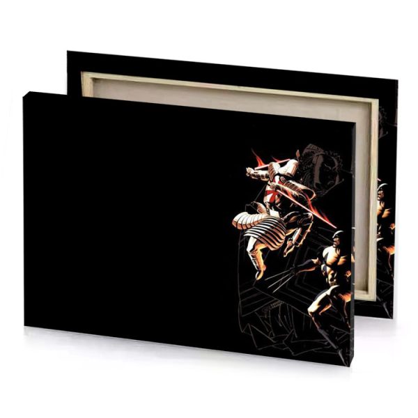 a black background with skeleton and red white skull camouflage green canvas - Image 4