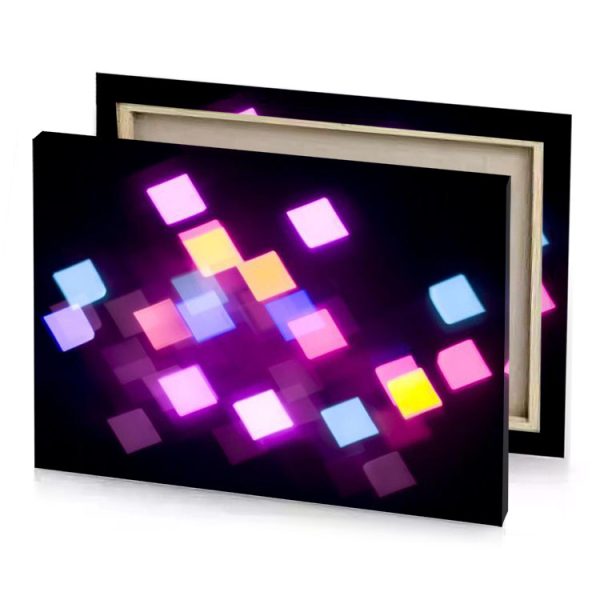a black background with squares dark magenta canvas - Image 4