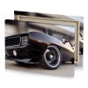 a black car driving down road smoky canvas - Image 4