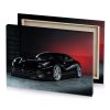 a black ferrari parked in garage smoky canvas - Image 4