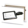 a black luggage tag with name on it white smoke canvas - Image 4
