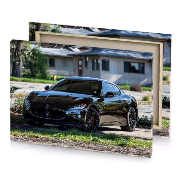 a black mas car parked on street smoky canvas - Image 4