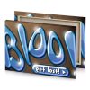 a blue and white text that reads blo steel canvas - Image 4
