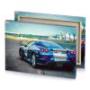 a blue sports car parked on track lapis lazuli canvas - Image 4