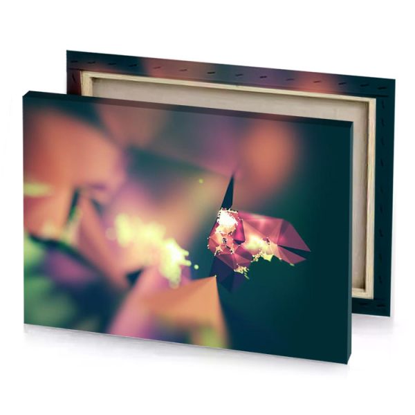 a close up of flower with blury background prussian blue canvas - Image 4