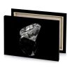 a diamond on black background dim gray canvas - Image 4