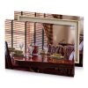 a dining room with table and chairs garnet canvas - Image 4