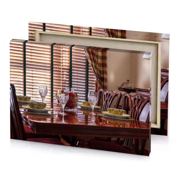 a dining room with table and chairs garnet canvas - Image 4