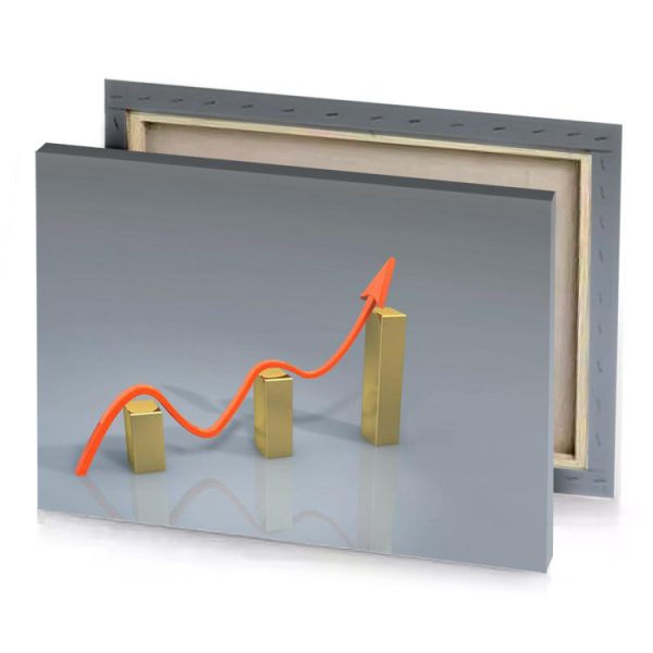 a gold arrow with an pointing up dark khaki canvas - Image 4