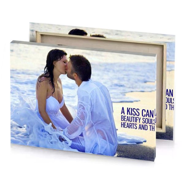 a kiss can be heart s thoughts light steel blue canvas - Image 4