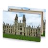 a large building with green lawn in front mountbatten pink canvas - Image 4