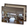 a living room with large wooden floor alice blue canvas - Image 4