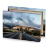 a long road with mountain in the background camouflage green canvas - Image 4