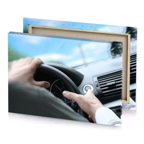 a man driving car smoky black canvas - Image 4
