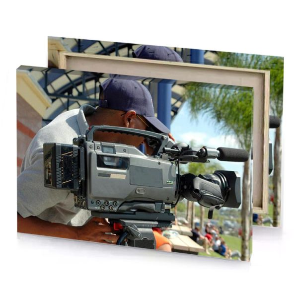 a man holding camera smoky black canvas - Image 4