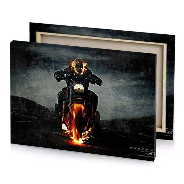 a man riding motorcycle on road camouflage green canvas - Image 4