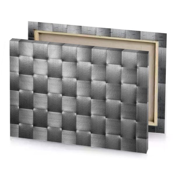 a metal texture background with black and white photo canvas - Image 4