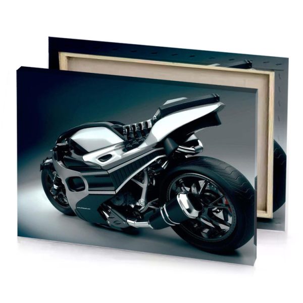 a motorcycle is shown in this image smoky black canvas - Image 4