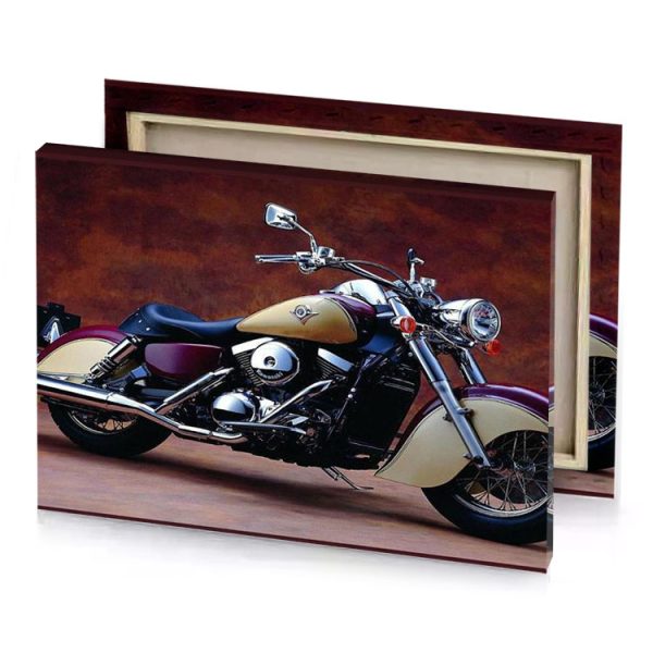 a motorcycle parked in studio with brown background smoky black canvas - Image 4