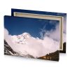 a mountain covered in snow dark cornflower blue canvas - Image 4