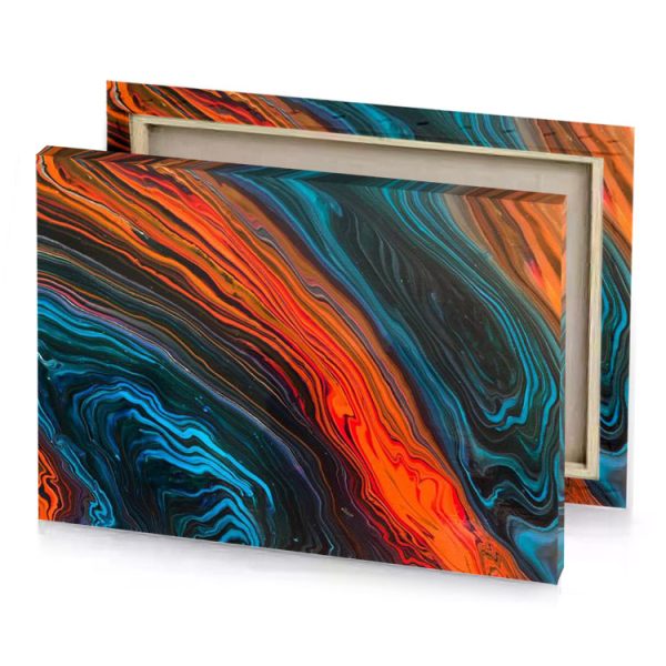 a painting of colorful swirl lust canvas - Image 4