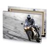 a person riding motorcycle on track silver canvas - Image 4
