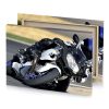 a person riding motorcycle on track smoky black canvas - Image 4