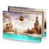 a picture of castle with lot balloons platinum canvas - Image 4
