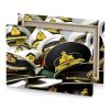 a pile of hats golden rod canvas - Image 4