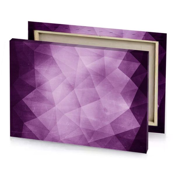 a purple background with pattern of triangles rose quartz canvas - Image 4