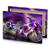 a purple motorcycle with background dark orchid canvas - Image 4