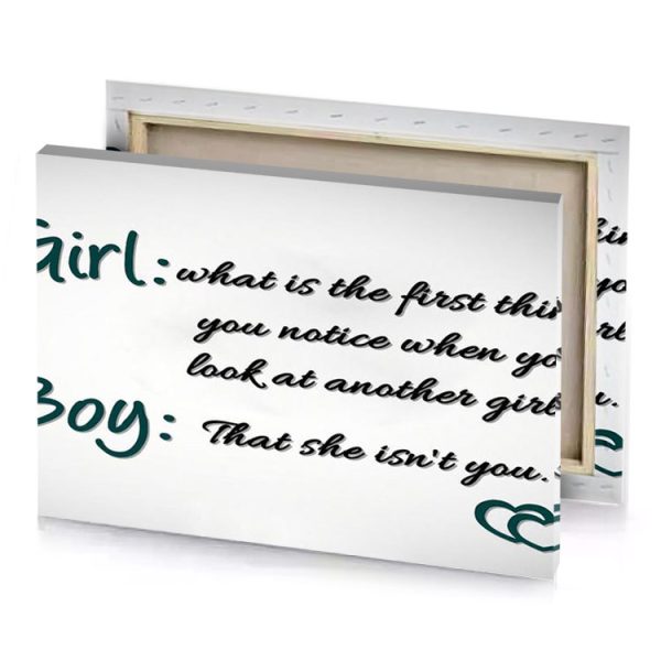 a quote that says girl is the thing you re white smoke canvas - Image 4