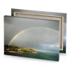 a rainbow appears over body of water dark gray canvas - Image 4