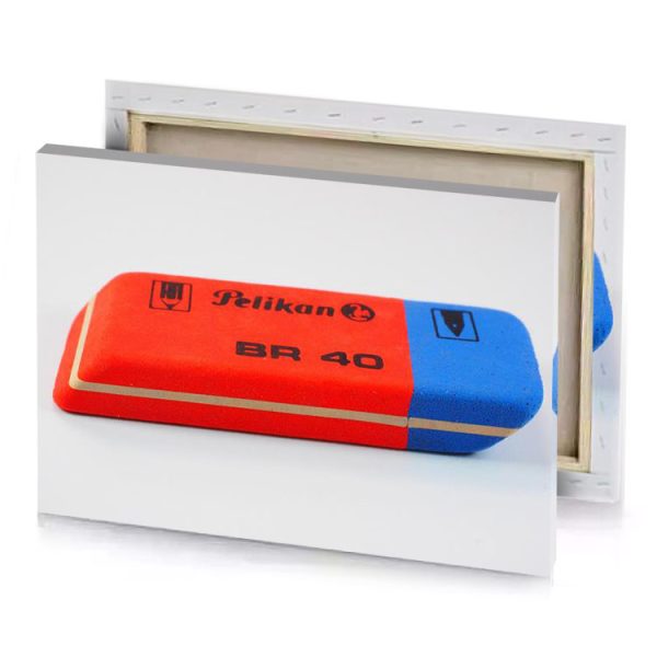 a red and blue eraser with black lust canvas - Image 4