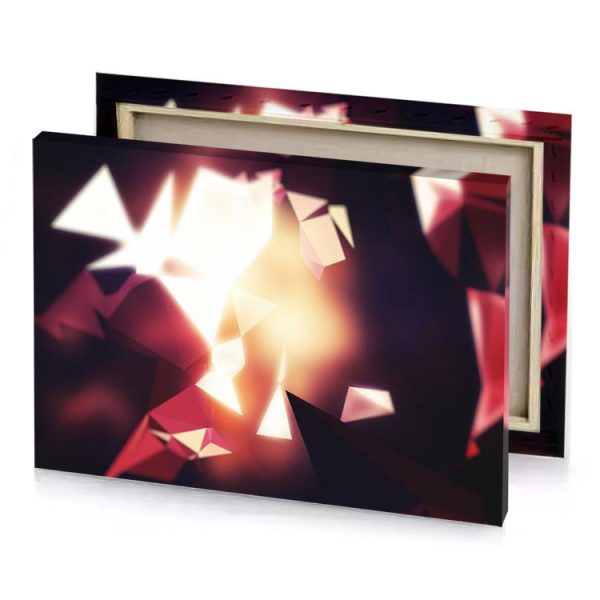 a red and white abstract background with light blanched almond canvas - Image 4