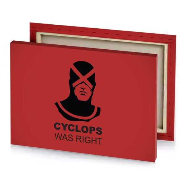a red background with black and white logo brown canvas - Image 4